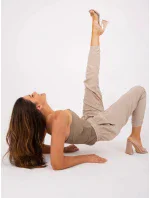 Dámske nohavice D73760M61869O 001 Béžová - Sublevel