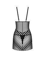 Dámska sexy košieľka Lune Bellis Chemise black - Obsessive