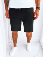 Pánske čierne teplákové šortky FashionStreet SX2221