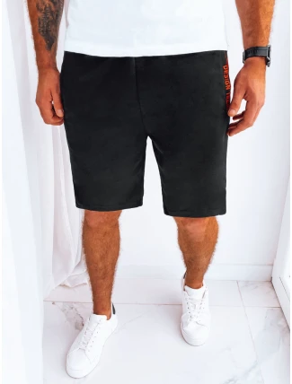 Pánske čierne teplákové šortky FashionStreet SX2221