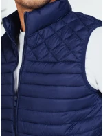 Pánska prešívaná tmavomodrá vesta FashionStreet TX5077