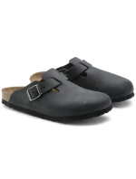Dámske/pánske žabky Birkenstock Boston Black oil leather narrow (0059463)