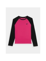 Dievčenský hladký hladký rukáv s dlhým rukávom 4F Junior 4FJWAW24TLONF291-55S