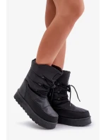 Big Star Platform Snežnice na zips OO274884 Black