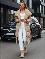 Dámsky prešívaný kabát FAVI camel FashionStreet TY3091 Dámsky prešívaný kabát FAVI camel FashionStreet TY3091