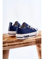 Dziecięce Materiałowe Trampki BIG STAR KK374050 Granatowe