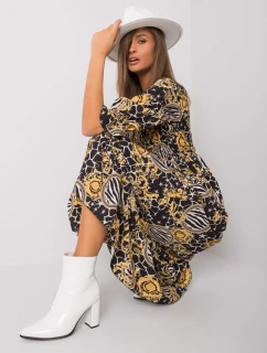 Šaty DHJ SK 13965 1.61P čierna a žltá