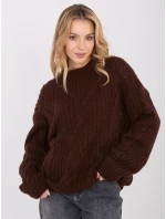 Jumper IN SW 33831.25 tmavohnedý