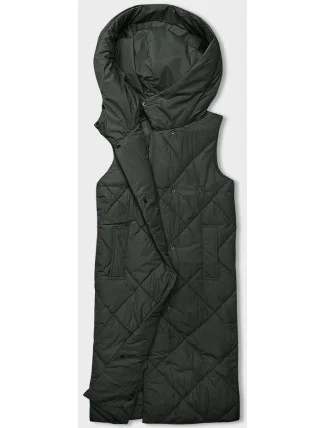 Dlhá dámska oversize vesta v army farbe (5M3165-136) Dlhá dámska oversize vesta v army farbe (5M3165-136)