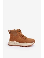 Buty Trekkingowe Trapery Ocieplane Dziecięce Camel Big Star MM374202