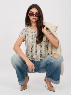 Tričko D12110M02646F light beige