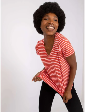 Tričko D16054M02431A tmavo oranžové