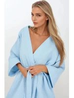 Modrý dámsky župan - Momenti Per Me