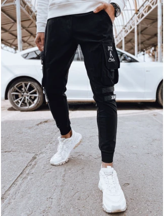 Pánske bojové nohavice čierne FashionStreet UX4306