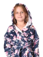 Detský župan Toya s kapucňou modrý - Vestis