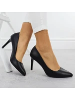 Čierne lodičky na podpätku Sergio Leone 1339