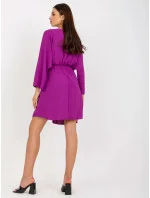 Tmavo fialové mini šaty 119818.19 - FPrice Tmavo fialové mini šaty 119818.19 - FPrice