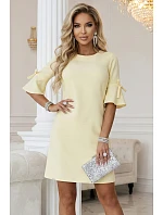 Dámske šaty 217-12 NEVA pastelová žltá - Numoco