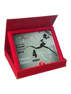 Sklenený diplom v puzdre