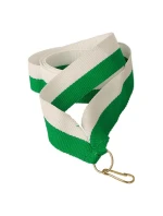 Stuha 22 mm - biela a zelená