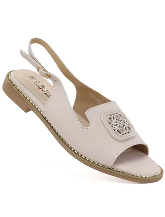 Dámske kožené ploché sandále S.Barski 61-6018