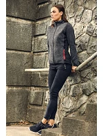 Promodoro 7705 Dámska pracovná pletená fleecová bunda 40.7705 heather grey