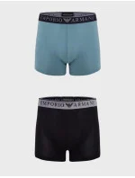Pánske boxerky 2PACK 111769 3F720 29921 zeleno-čierne - Emporio Armani