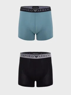 Pánske boxerky 2PACK 111769 3F720 29921 zeleno-čierne - Emporio Armani