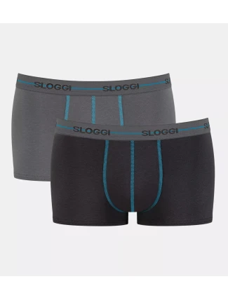 Pánske boxerky Štart Hipster C2P box - BROWN - LIGHT COMBINATION - šedá - čierna M003 - SLOGGI Pánske boxerky Štart Hipster C2P box - BROWN - LIGHT COMBINATION - šedá - čierna M003 - SLOGGI