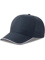 Atlantis Headwear Recy Five Piping – 5-panelová sendvičová čiapka s výšivkou 33.0282 tmavomodrá/biela Atlantis Headwear Recy Five Piping – 5-panelová sendvičová čiapka s výšivkou 33.0282 tmavomodrá/biela