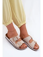 Dámské pantofle se zlatými sponami Inblu CP000061 Béžové