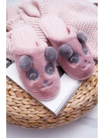 Papcie Damskie Z Futerkiem Pandy Ciemny Róż Fimeo