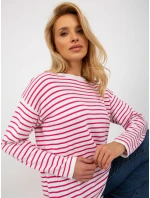 Dámsky sveter LC SW 6006 .22 biele a ružové - FPrice