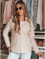 Dámska prechodná prešívaná bunda ENZIOK beige FashionStreet TY4865