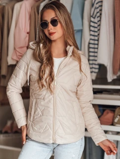 Dámska prechodná prešívaná bunda ENZIOK beige FashionStreet TY4865