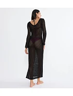 Plážové MyWear háčkované dlhé šaty LSL - BLACK - TRIUMPH BLACK - TRIUMPH Plážové MyWear háčkované dlhé šaty LSL - BLACK - TRIUMPH BLACK - TRIUMPH