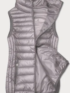 Šedá dámska vesta so stojačikom (B2722-9)