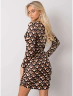 Šaty DHJ SK 12695.26P čierna a béžová Šaty DHJ SK 12695.26P čierna a béžová