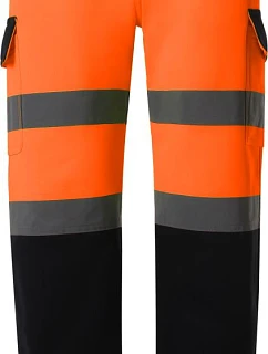 Yoko HV 016T Hi-Vis tepláky 79.016T hi vis oranžová/námornícka modrá