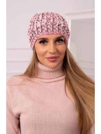 Dámska čiapka s brmbolcom Maria K335 púdrovo ružová