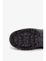 Pánske snehové topánky na zips s kožušinovou izoláciou čierne Linnora