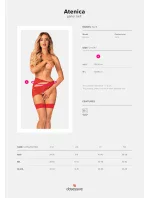 Elegantný podväzkový pás Atenica garter belt - Obsessive