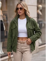 Dámska semišová bunda typu bomber, zelená, FashionStreet TY5959 Dámska semišová bunda typu bomber, zelená, FashionStreet TY5959