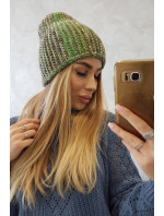 Fleecová čiapka Zoja K306 zelená+béžová