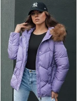 Dámska zimná bunda s kapucňou WAYWARD fialová FashionStreet TY4489