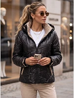 Dámska prechodná bunda s odnímateľnou kapucňou, čierna, FashionStreet TY5803 Dámska prechodná bunda s odnímateľnou kapucňou, čierna, FashionStreet TY5803