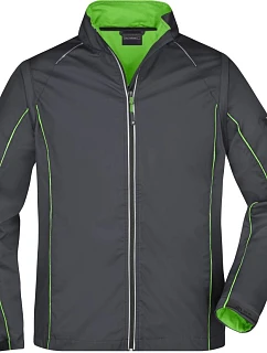 Daiber JN 1122 Pánska softshellová bunda s odnímateľnými rukávmi 02.1122 iron grey/green
