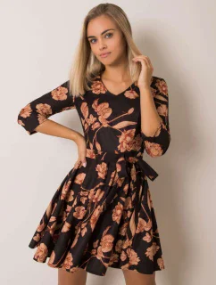 Šaty LK SK 508307 3.75P čierna a béžová