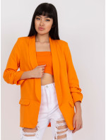 Dámske svetlo oranžové sako s podšívkou