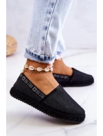 Materiałowe Espadryle Wsuwane Big Star JJ274878 Czarne